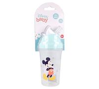 Stor Vaso infantil con pajita flexible con diseño de Mickey Mouse de Disney, 295 ml, sin BPA, lavable y reutilizable