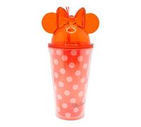 STOR Vaso Infantil con Tapa y Pajita Minnie Mouse 535ml - Plastico Reutilizable Resistente para Niños - Diseño 3D con Tapa de Rosca