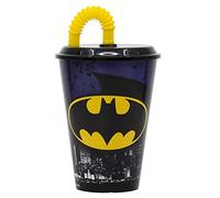 Stor Vaso Infantil Reutilizable con Tapa y Pajita de 430 ml de Batman