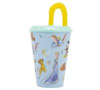 Stor Vaso Infantil Reutilizable con Tapa y Pajita de 430 ml de Disney 100 Aniversario