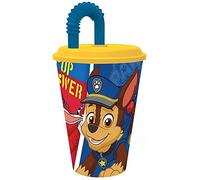 Copo 430 ML com Tampa e Palha - Paw Patrol