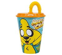 Stor Vaso Infantil Reutilizable con Tapa y Pajita de 430 ml de Mikecrak