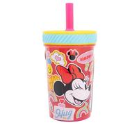 Stor Vaso de plástico antivuelco con Pajita de Silicona de Minnie
