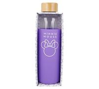Stor8412497002559Vidrio Botella con Silicona Funda, 585 ml Capacidad, Minnie