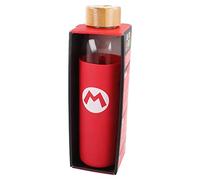 Stor8412497003853Vidrio Botella con Silicona Funda, 585 ml Capacidad, Super Mario