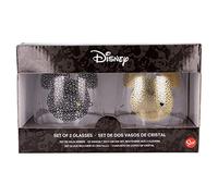 Stor8412497010363Cristal Vidrio 2-Piezas Juego, 510 ml Capacidad, Mickey Mouse
