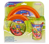 Stor8412497103157Fácil Vajilla 3-Piezas Juego, Súper Zings