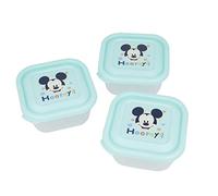 Stor8412497130061Cuadrado Snack Contenedors 3-Piezas Juego, Genial Como Mickey