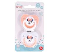 Stor8412497131679Silicona Anatomic Pacifier con Funda 2-Piezas Juego para +6 Mes Bebés, Minnie Sueños Índigo