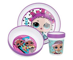 Stor8412497142811Premium Antideslizante Vajilla 3-Piezas Juego, Lol Oh Tan Radical