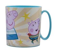 Taza infantil de plástico reutilizable para microondas de 390 ml de Peppa Pig