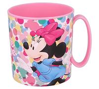 Taza infantil de plástico reutilizable para microondas de 390 ml de Minnie Mouse