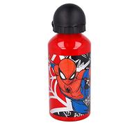 Stor8412497513345Aluminio Botella, 400 ml Capacidad, Spiderman Web Urbana