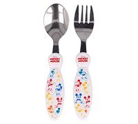 Stor8412497601288Metálico Cubertería 2-Piezas Juego, Mickey Mouse Verdadero Original