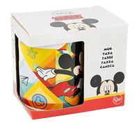 Stor8412497781218Cerámica Taza en Regalo Caja, 325 ml Capacidad, Flujo de Color de Mickey