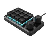 Storage Bag 12 teclados macros ergonómicos para juegos con teclas de acceso rápido RGB e interruptores intercambiables en caliente de conexión tipo C