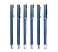 Storage Bag 6 bolígrafos de metal con clip para bolígrafo, para estudiantes, profesores, oficina, firma, punta de 0,5 mm, profesional para el trabajo