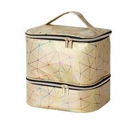 Storage Bag, Carrying Case, Sturdy Handle Holds 30 Bottles Sponge Partitions Shockproof Protection Zipper Closure, Nail Storage Organizer for Nail Supplies, 10.04x7.87x9.45inches, Dorado,