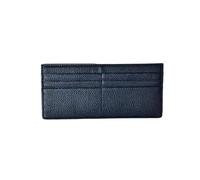 Storage Bag Cartera de piel sintética de alta calidad con múltiples ranuras para tarjetas y cierre de cremallera seguro para hombres y mujeres, cartera de piel sintética con tarjetero, Black, Mass