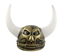 Storage Bag Cascos vikingos medievales de vikingos con cuernos de edad, berserker, soldado, guerrero, disfraz, sombrero, sallet, juguete, Halloween, cosplay, LARP, cascos con cuernos