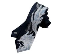 Storage Bag Corbata de moda para tomar fotos para adolescentes y niñas, con patrón de zorros de nueve colas, para entusiastas del anime, uniforme escolar, corbatas para niñas, Negro, Talla única