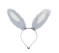 Storage Bag Diadema suave de cola de conejo con orejas de conejo, decoración de cola de animal, diadema para fiesta de Halloween, con diadema para el pelo, diadema de animales de felpa para mujer
