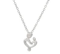 Storage Bag Elegante collar con colgante de amor para mujer, collar individualizado para madre e hijo, delicado colgante de joyería, Silver, como se describe, como se describe