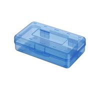 Storage Bag Estuche grande resistente al agua transparente para bolígrafos de alta capacidad, organizador de marcadores de colores, 20,5 x 12,1 x 5,9 cm, polipropileno transparente para artistas, Blue