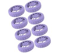 Storage Bag Fundas para ruedas de maleta, prácticas de silicona, mejora la durabilidad, a prueba de golpes, diseños para viajes de negocios, 8 unidades, protector fácil de instalar, Purple, One Size