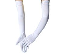 Storage Bag Guantes de manga larga para espectáculo de óperas para mujer, guantes transpirables hasta el codo para vestido de noche, boda, disfraces, estilos medievales, guantes largos de nailon para