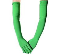 Storage Bag Guantes de manga larga para espectáculo de óperas para mujer, guantes transpirables hasta el codo para vestido de noche, boda, disfraces, estilos medievales, guantes largos de nailon para
