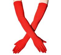 Storage Bag Guantes de manga larga para espectáculo de óperas para mujer, guantes transpirables hasta el codo para vestido de noche, boda, disfraces, estilos medievales, guantes largos de nailon para