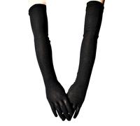 Storage Bag Guantes de manga larga para espectáculo de óperas para mujer, guantes transpirables hasta el codo para vestido de noche, boda, disfraces, estilos medievales, guantes largos de nailon para