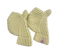 Storage Bag Guantes de punto de invierno para mujer, de color sólido, guantes de medio dedo, gruesos, para ciclismo, esquí, mantener el calor, tejido para mujer, con diseño de invierno cálido y largo