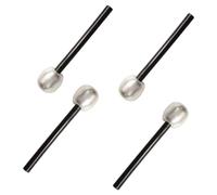 Storage Bag Juego de 4 micrófonos falsos brillantes para amantes de la música, banda de rock y karaoke, noche de cumpleaños, celebraciones, presentadores de espectáculos de juegos, juguete de