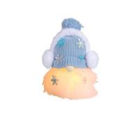 Storage Bag Sombrero de punto único con luz para decoración de Navidad, muñecas suaves para decoración del hogar con música familiar