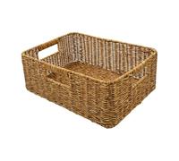 Storage Basket - Multi-Functional Storage Basket | Pp Material With Imitation Rattan Weaving, Foldable Lightweight Design, For Laundry, Bathroom, Bedroom, Kitchen, Pantry