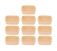 Storage Baskets 10 Pack | PP Plastic Organizer Bins with Side Handles/Rounded Edges | Versatile Storage Box for Kitchen/Office/Home | Modern Stackable Containers (S)