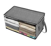 Storage Box,Cajas Almacenaje Ropa 2 unids Ropa Armario Organizador Bolsa Manta Edredón Clasificado Bolso de Caja Inicio Organización almacenamiento Plegable Lavado Humedad-Prueba humedad(Gray)