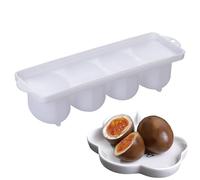 Storage Box for Pickled Tea Eggs, Sealing Compartmented Braised Egg Case, Kitchen Gadgets with Elevated Bottom and 4 Grid Design for Tea Eggs, Pickled Braised Egg
