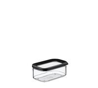Mepal - Recipientes para Alimentos Modula - Tapers Transparente para Comida con Tapa - Organizador de Cocina y Caja de Almacenamiento de Plástico - Apilable y Hermético - 425 ml - Black