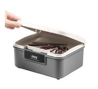 Storage Box with Lock - ABS 26.2x22x12.1cm | Portable Password Lock Safe Organizer Box | Large Capacity Lockable Storage Case For Documents Files Medicine Tools Crafts Kitchen Electrician Use