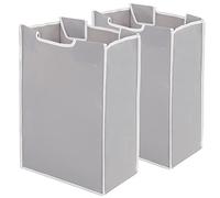 STORAGE MANIAC Paquete de 2 bolsas de repuesto para clasificador de lavandería, sin perchas, bolsas de repuesto extraíbles, organizador de almacenamiento de lavandería, bolsas de repuesto, color gris