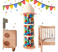 Storage Tube, Toy Organizer, Transparent Doll Holder, Dustproof Castle Themed Container for Stuffed Animals, Aesthetic Display Nursery, Bedroom, Living Room, Balcony, Garaje, Dorm, Playroom