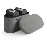 StorageBud Banco otomano de almacenamiento, banco de almacenamiento de 30 pulgadas para extremo de la cama, reposapiés otomano grande plegable, banco de entrada con almacenamiento, baúl de
