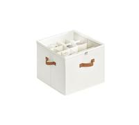 StorageWorks Organizador de zapatos para armario, caja de almacenamiento con capacidad para hasta 16 pares, caja de almacenamiento de tela, contenedores de almacenamiento para armario, Blanco marfil