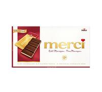 Storck merci Edel-Marzipan Chocolate Fino, 4 Barras Individuales, 112g