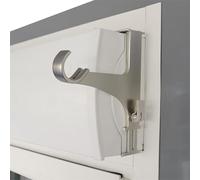 Store & Carpintería 2.0 - Lote de 2 soportes - sin taladrar adhesivos - para barra de cortina ø20 - 28 mm, fijación de tensión en el maletero, persiana, altura 14 - 24 cm, color escarcha, calidad