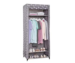 STORE.IT - Armario ropero de Tela XXL, 175 x 80 x 50 cm, Camping Armario, Armario, poliéster, Gris, 50 x 80 x 175 cm, 5 Unidades de Medida