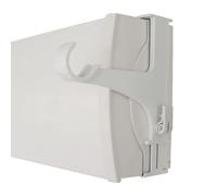 Store & Joinery 2.0 Juego de 2 soportes - sin taladrar sin adhesivos - para barras de cortina ø20-28mm - fijación por tensión en cajas de persianas enrollables Altura 14-24 cm blanco -Calidad francesa